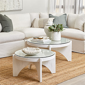 Oasis Rattan Coffee Table - Large White Default Title