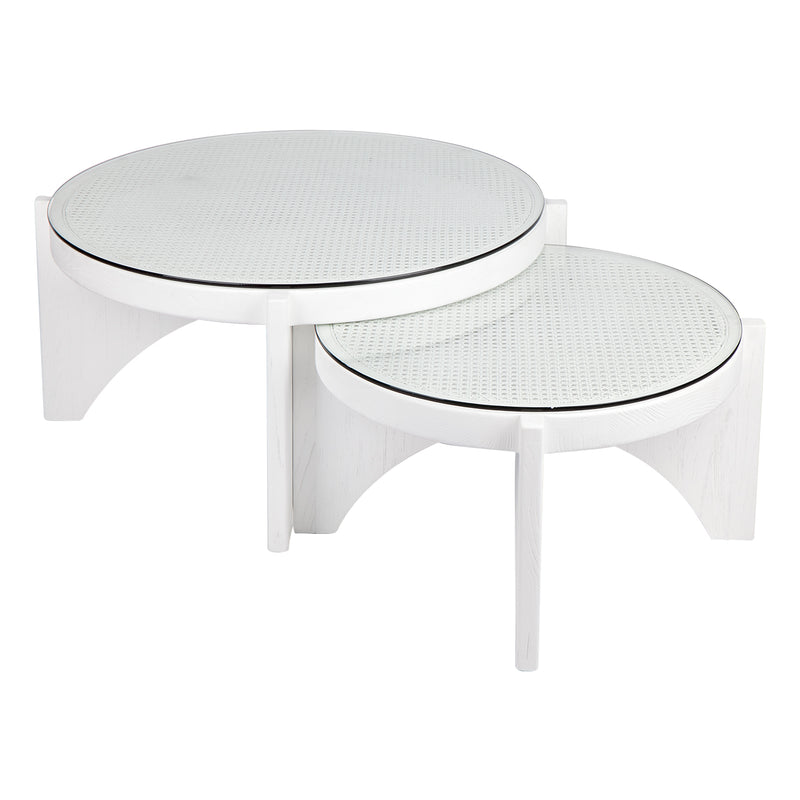Oasis Rattan Coffee Table - Large White Default Title