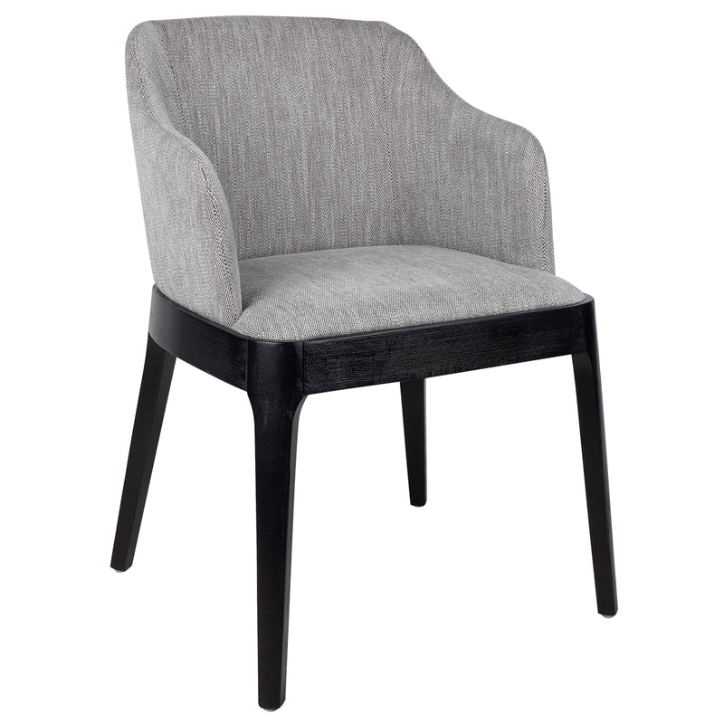 Hayes Black Dining Chair - Grey Default Title