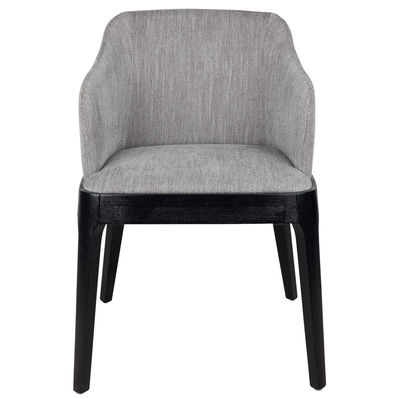 Hayes Black Dining Chair - Grey Default Title