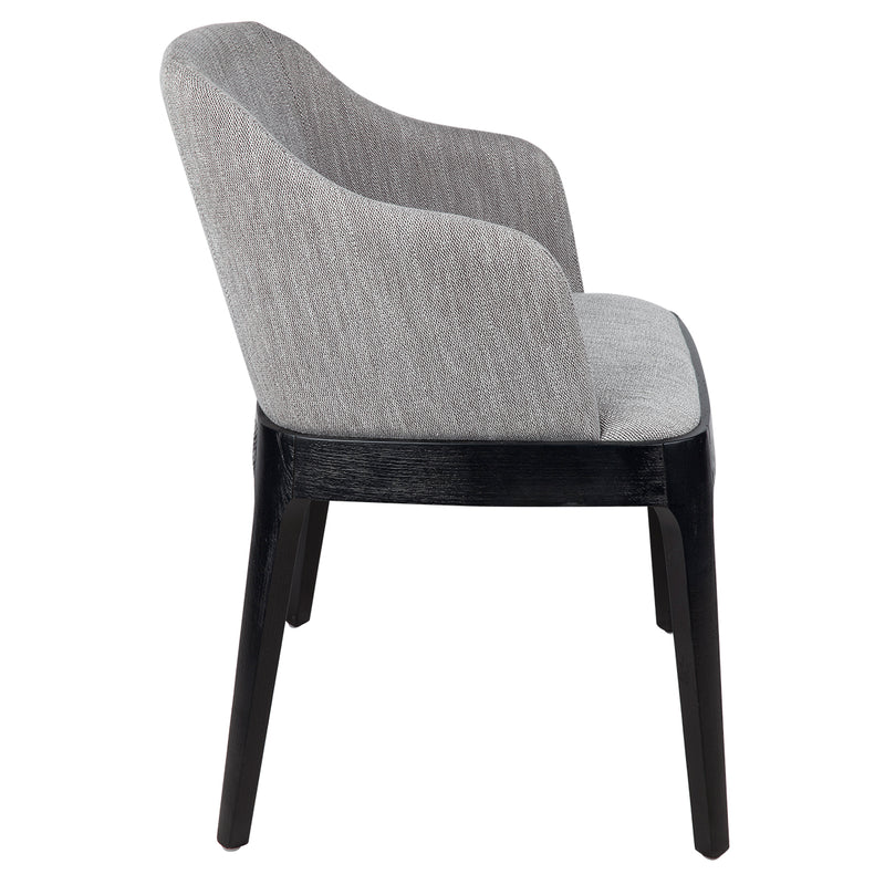 Hayes Black Dining Chair - Grey Default Title