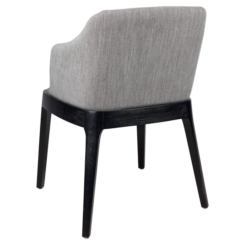 Hayes Black Dining Chair - Grey Default Title