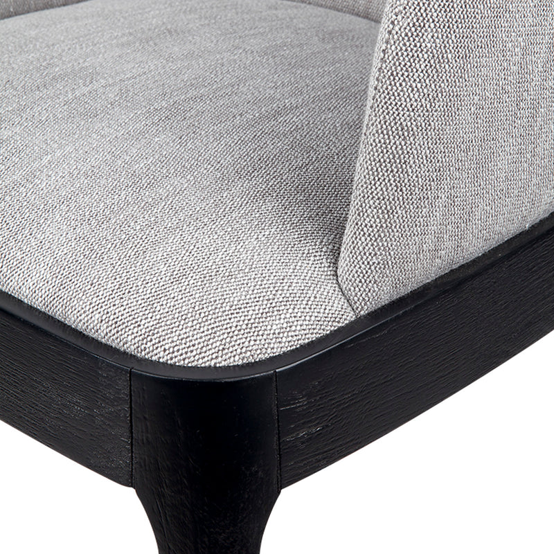 Hayes Black Dining Chair - Grey Default Title