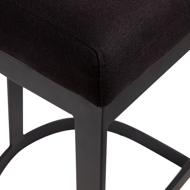 Brooke Black Kitchen Stool - Black Linen Default Title