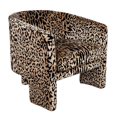 Kylie Arm Chair -  Leopard Chenille Default Title