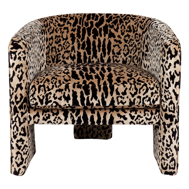 Kylie Arm Chair -  Leopard Chenille Default Title