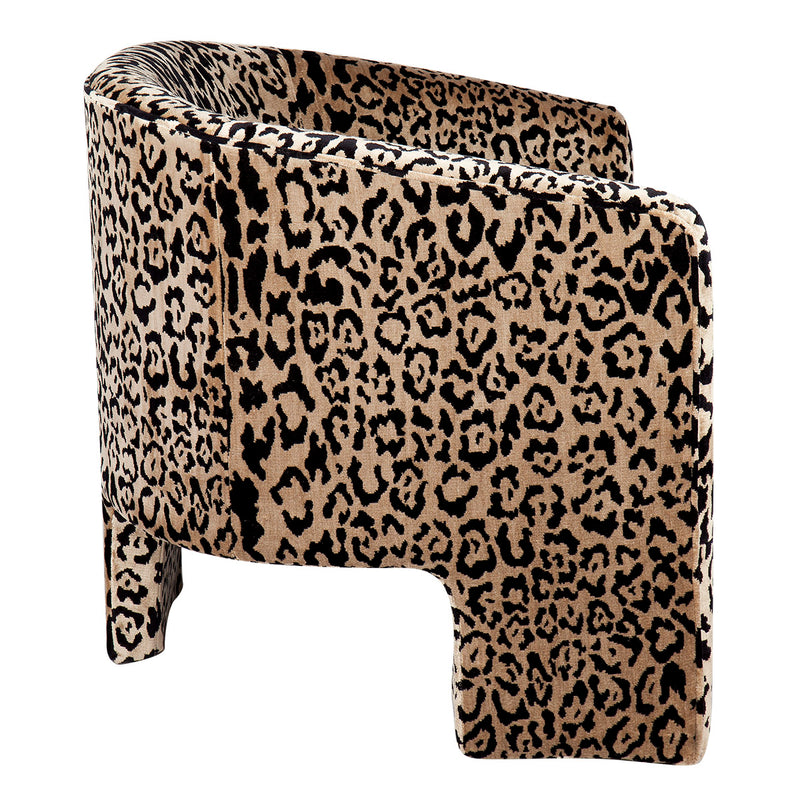 Kylie Arm Chair -  Leopard Chenille Default Title