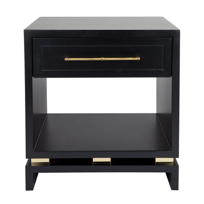 Pearl Bedside Table - Small Black Default Title