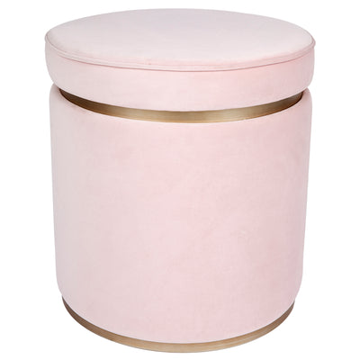 Totti Storage Stool - Blush Velvet Default Title