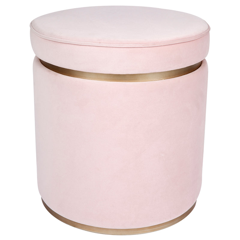 Totti Storage Stool - Blush Velvet Default Title