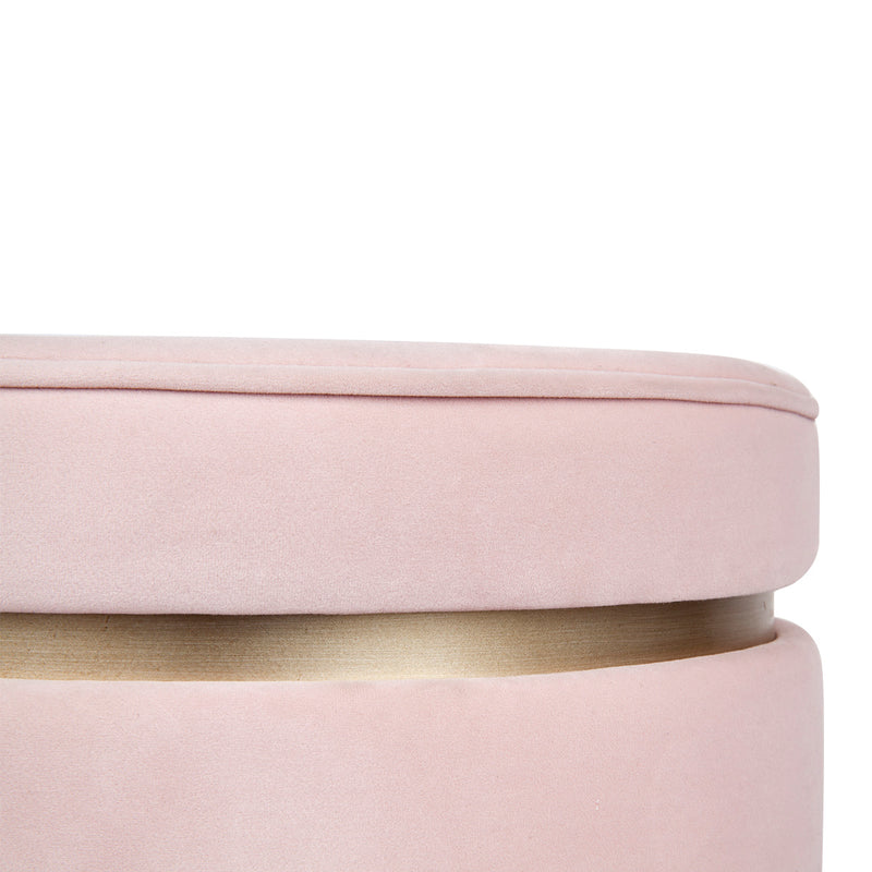 Totti Storage Stool - Blush Velvet Default Title