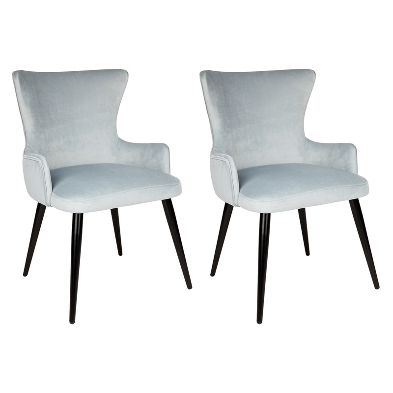 Dorsett Dining Chair Set of 2 - Cloud Blue Velvet Default Title