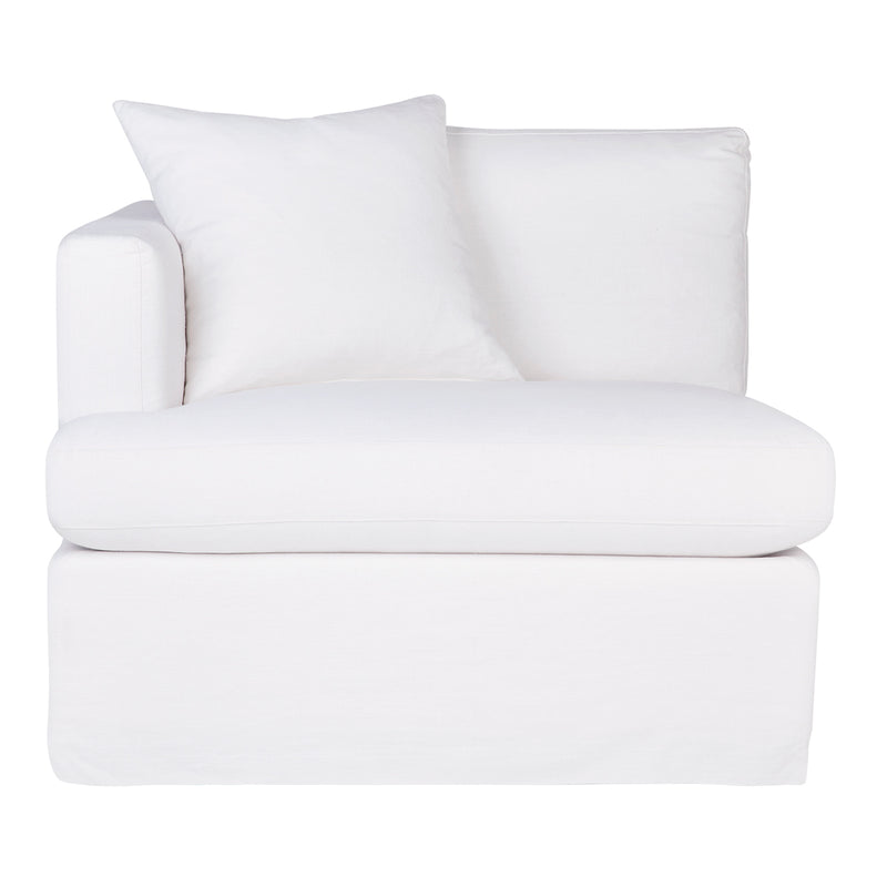 Birkshire Slip Cover Left Arm Facing Seat  - White Linen Default Title