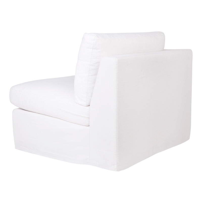 Birkshire Slip Cover Left Arm Facing Seat  - White Linen Default Title