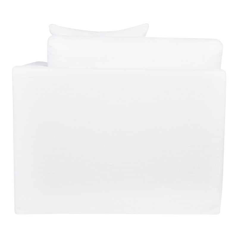 Birkshire Slip Cover Right Arm Facing Seat  - White Linen Default Title