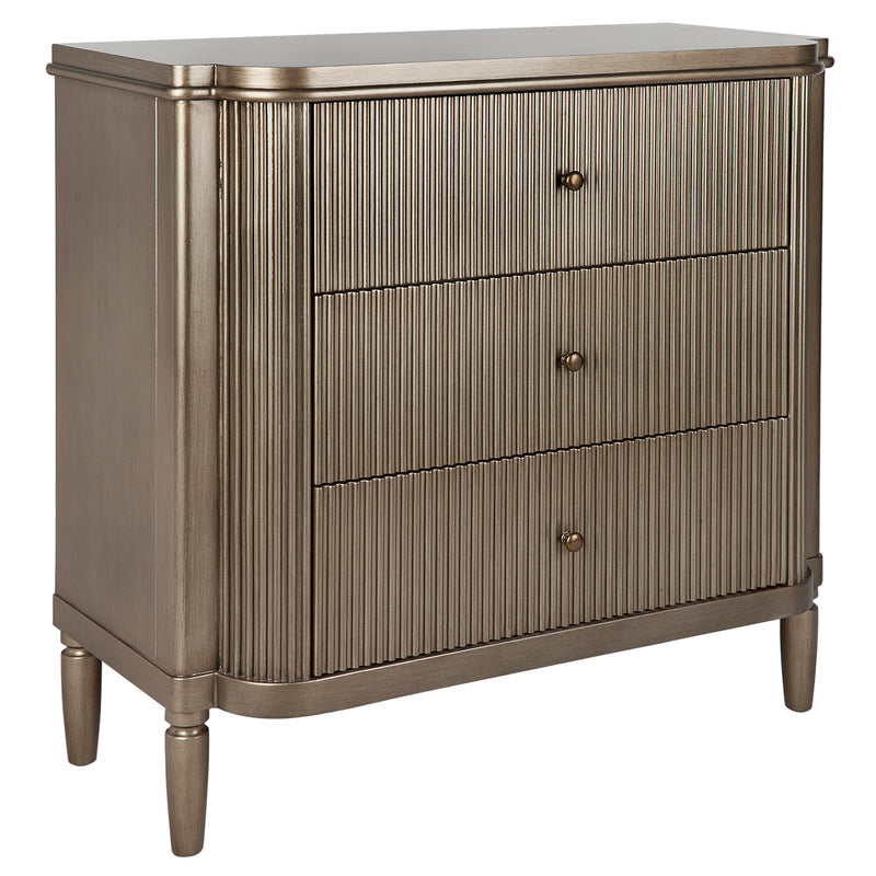 Arielle 3 Drawer Chest - Antique Gold Default Title