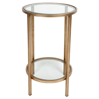 Cocktail Glass Petite Side Table - Antique Gold Default Title