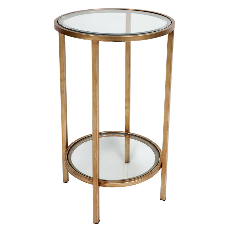 Cocktail Glass Petite Side Table - Antique Gold Default Title