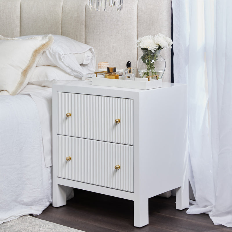 Ariana Bedside Table - Large White Default Title
