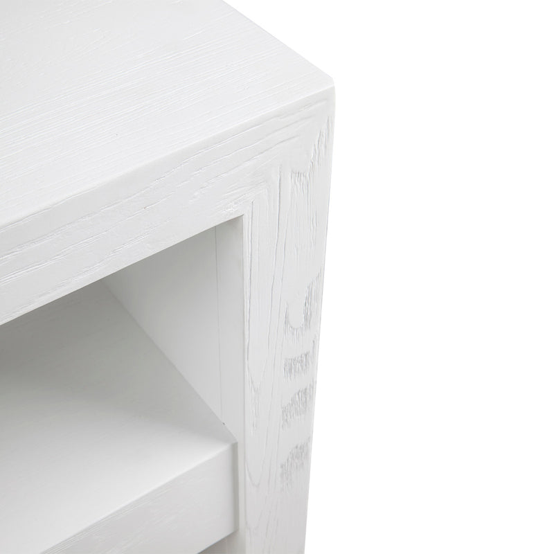 Axel Oak Side Table - White Default Title