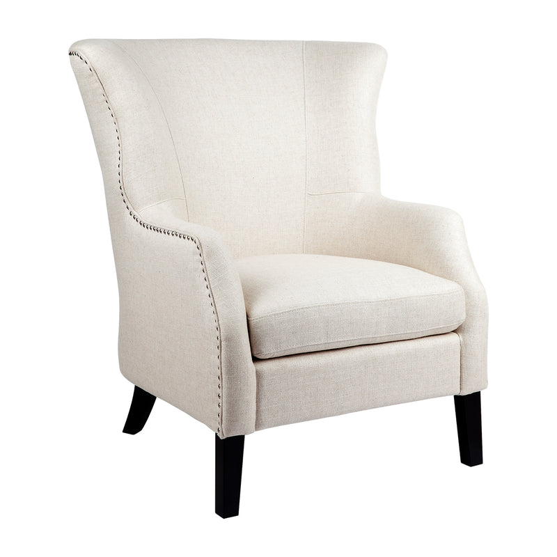 Kristian Wing Back Arm Chair - Natural Linen Default Title