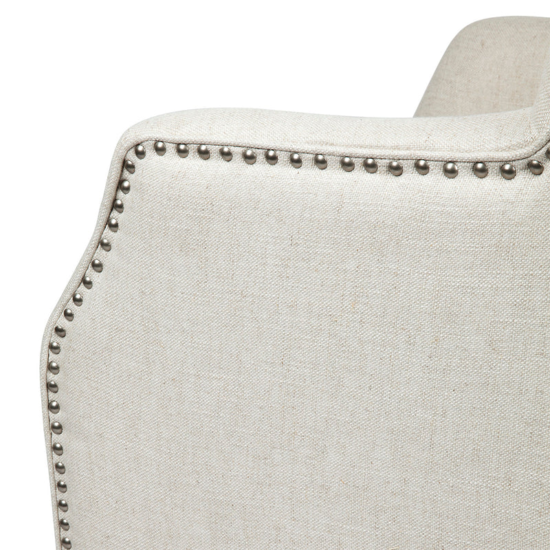 Kristian Wing Back Arm Chair - Natural Linen Default Title