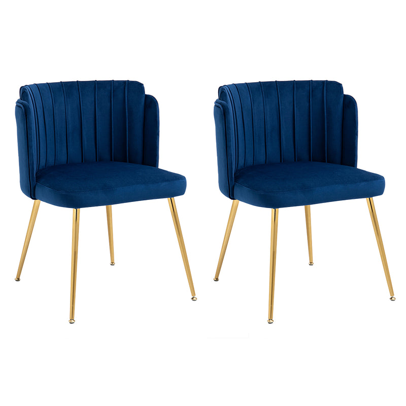 Kiama Dining Chair Set of 2  - Navy Velvet Default Title