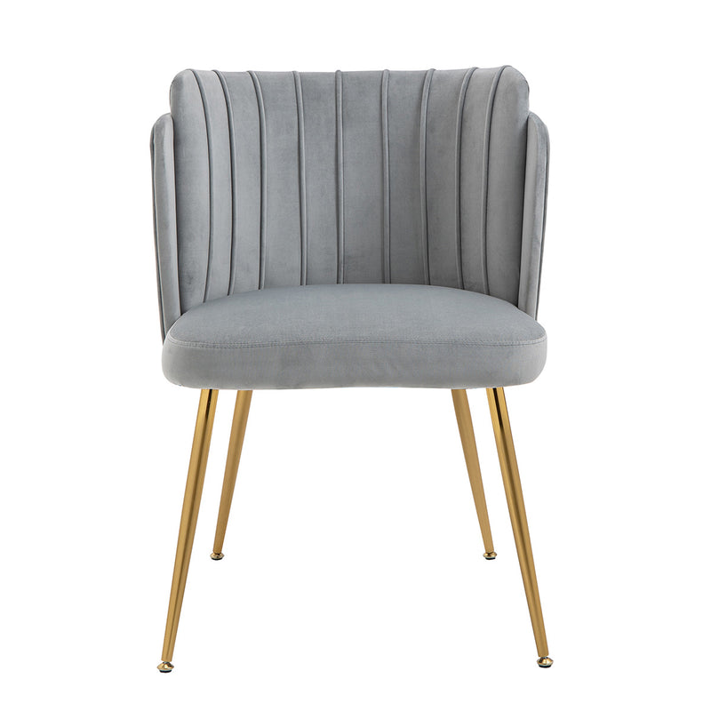 Kiama Dining Chair Set of 2 - Glacier Grey Velvet Default Title