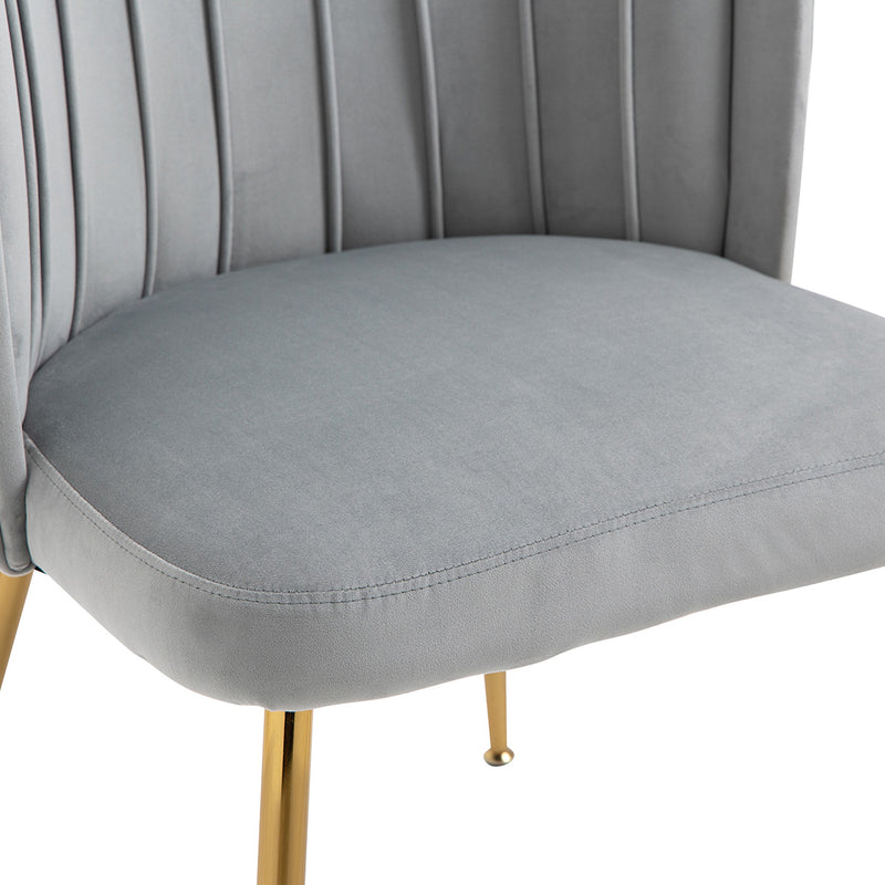 Kiama Dining Chair Set of 2 - Glacier Grey Velvet Default Title