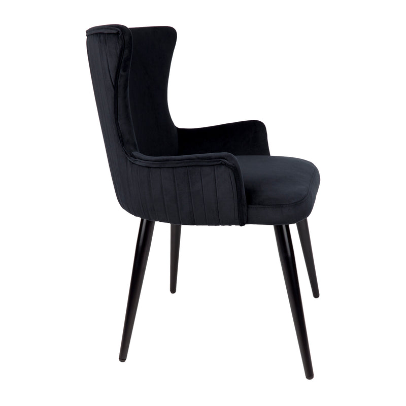 Dorsett Dining Chair Set of 2 - Black Velvet Default Title
