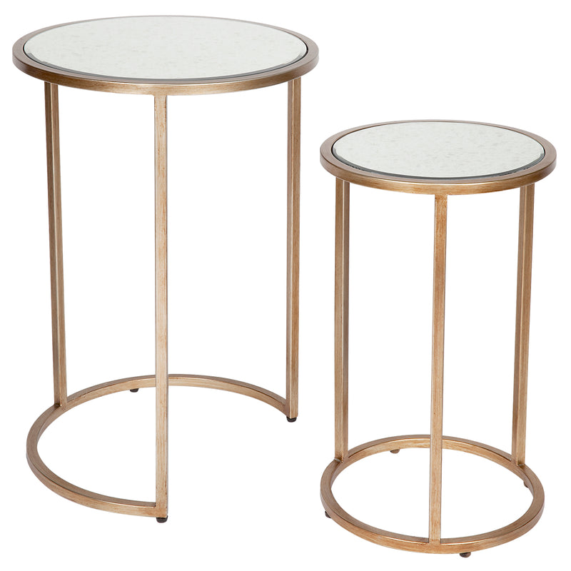 Serene Nesting Side Tables - Antique Gold Default Title