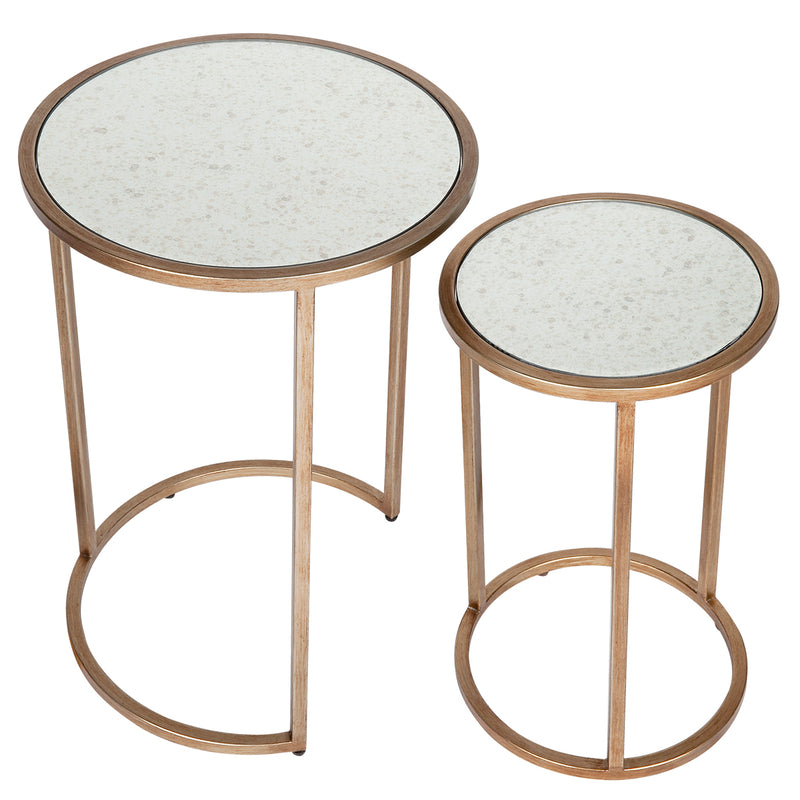 Serene Nesting Side Tables - Antique Gold Default Title