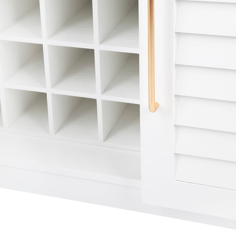 Loft Oak Bar Cabinet - White Default Title