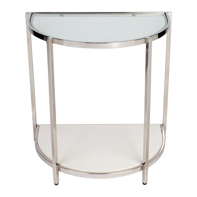 Crescent Stone Side Table - Nickel Default Title