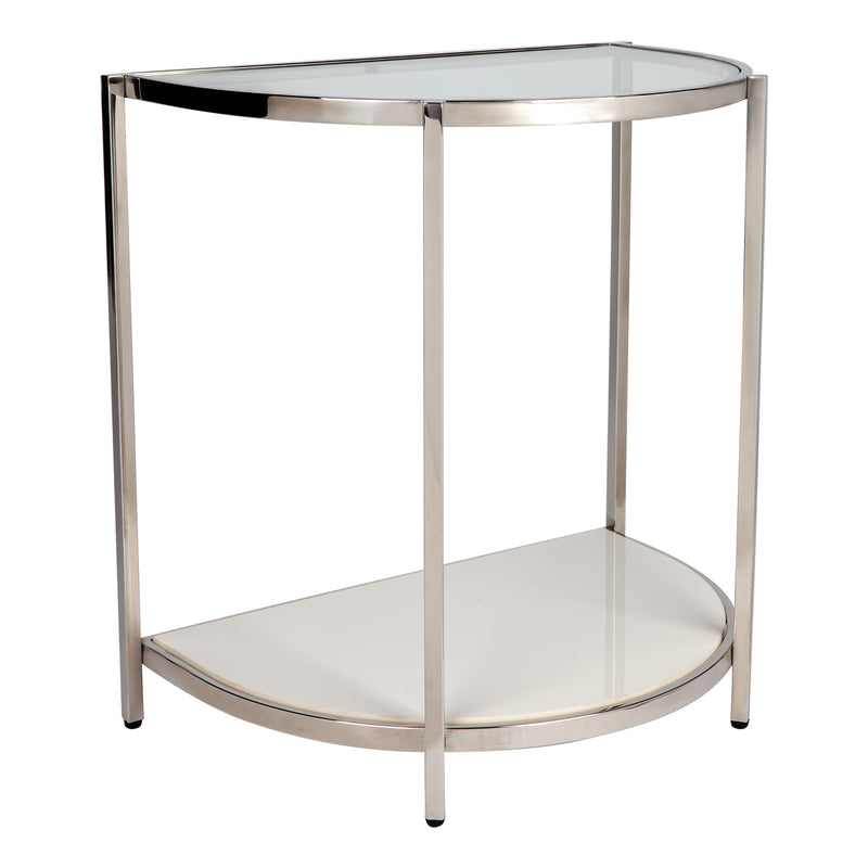 Crescent Stone Side Table - Nickel Default Title