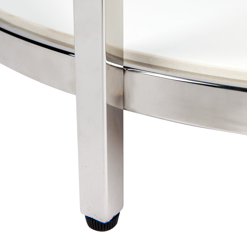 Crescent Stone Side Table - Nickel Default Title