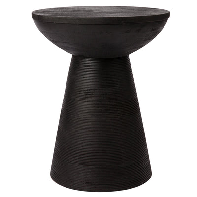 Cayman Mango Wood Side Table - Black Default Title