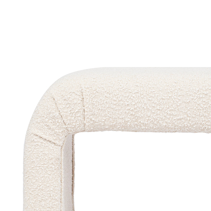 The Curve Bench Ottoman - White Boucle Default Title