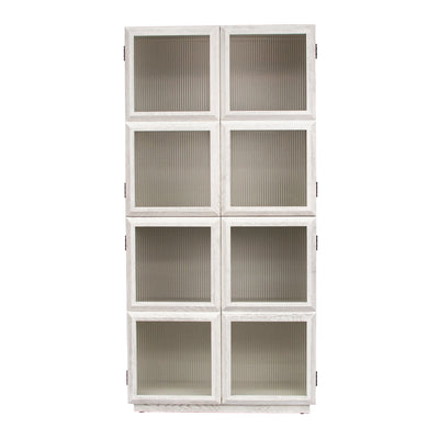 Sebastian Oak Tall Cabinet - Brushed White Default Title