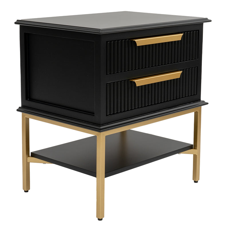 Aimee Bedside Table - Small Black Default Title