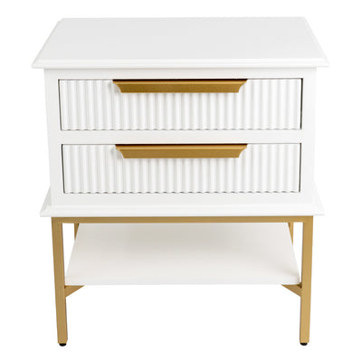 Aimee Bedside Table - Small White Default Title