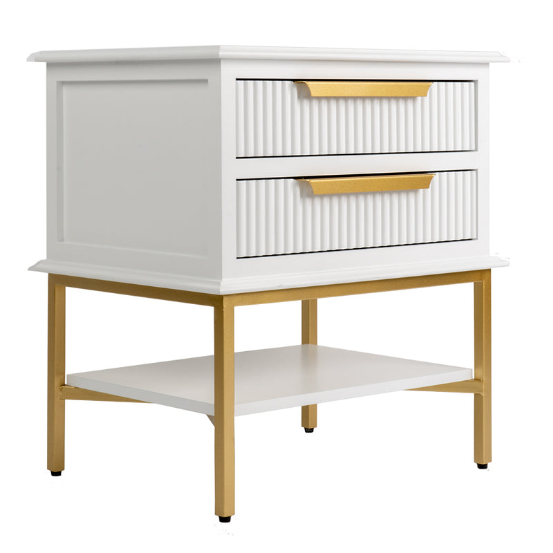 Aimee Bedside Table - Small White Default Title