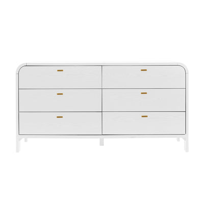 Chisholm Oak 6 Drawer Chest - White Default Title