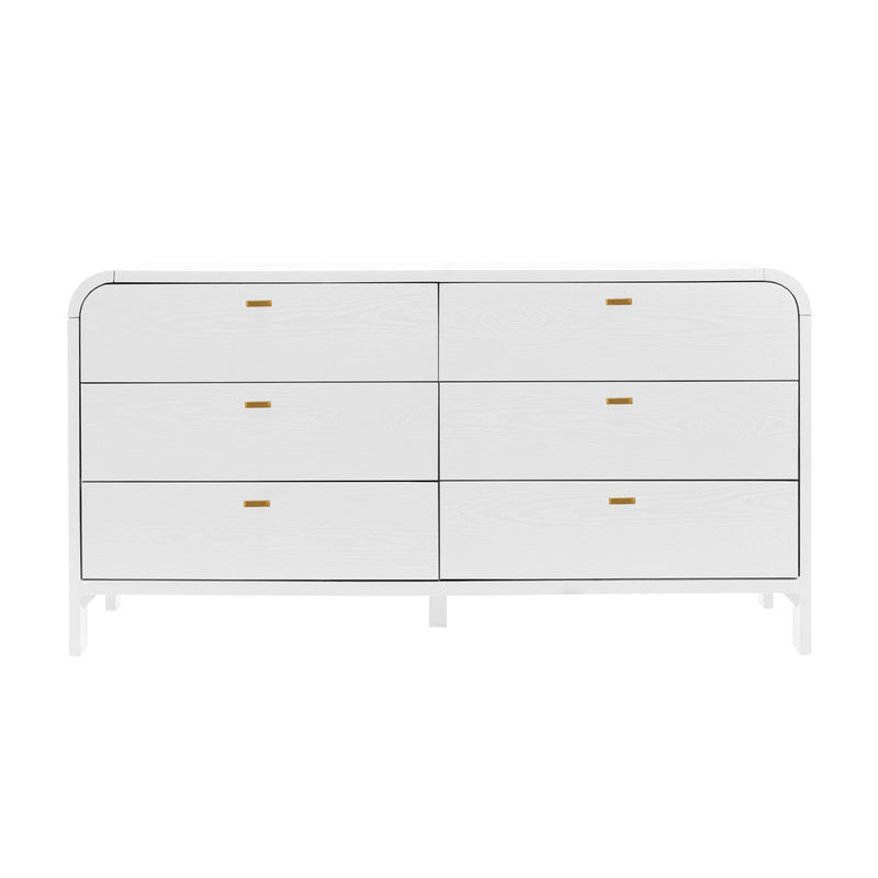 Chisholm Oak 6 Drawer Chest - White Default Title