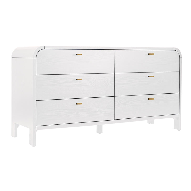 Chisholm Oak 6 Drawer Chest - White Default Title