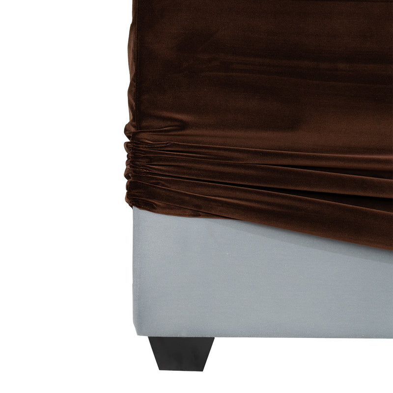 Birkshire 3 Seater Slip Cover Sofa - Dark Chocolate Velvet Default Title