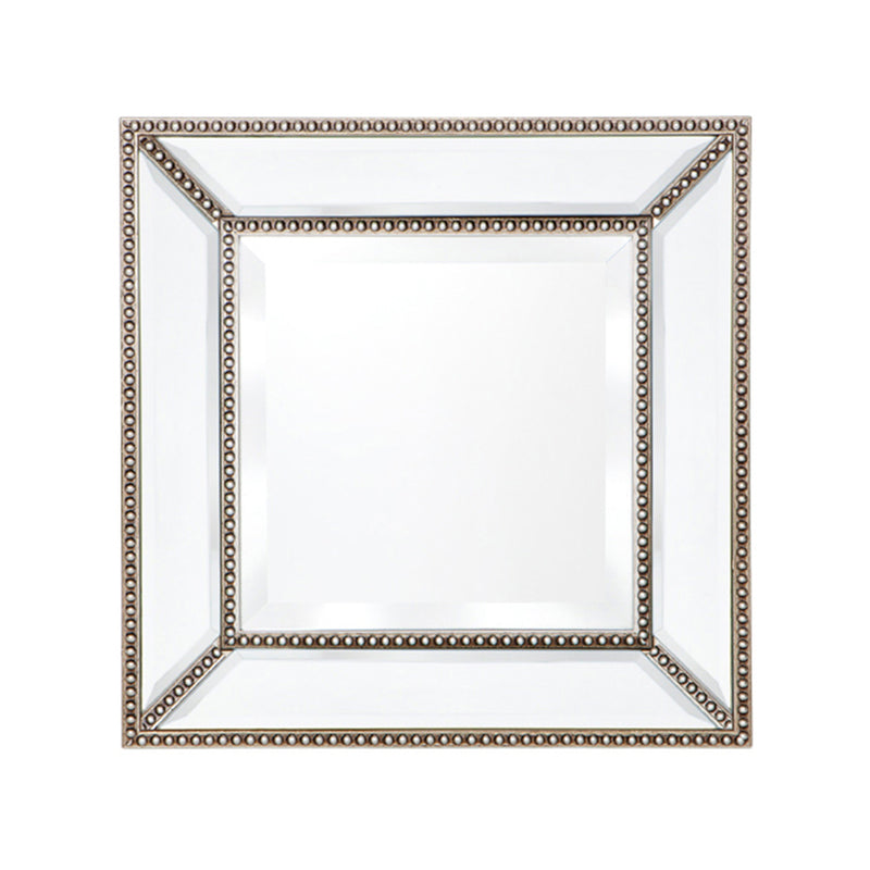 Zeta Wall Mirror - Small Antique Silver Default Title