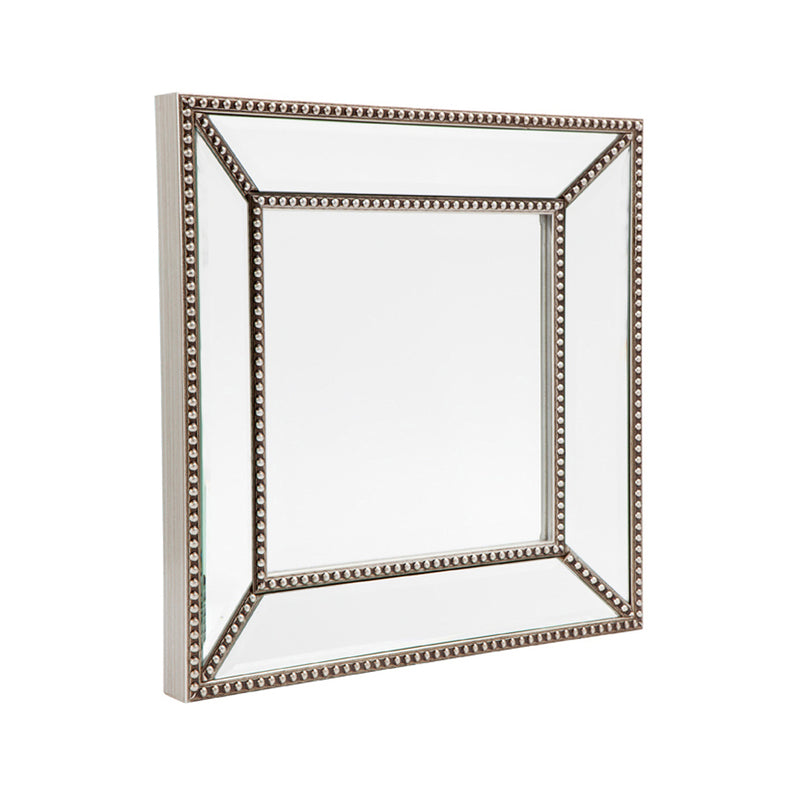 Zeta Wall Mirror - Small Antique Silver Default Title