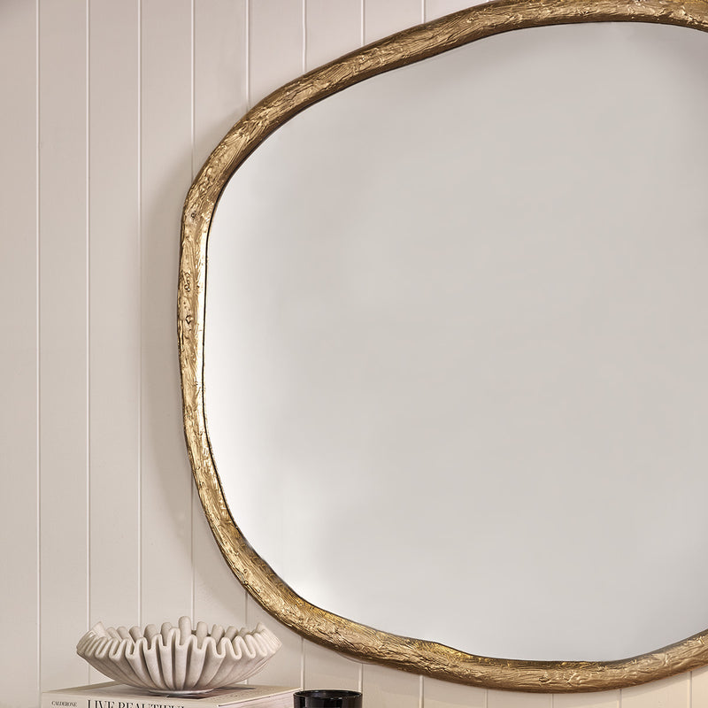 Tasman Wall Mirror - Gold Leaf Default Title