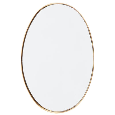 Lucille Oval Wall Mirror - Gold Leaf Default Title